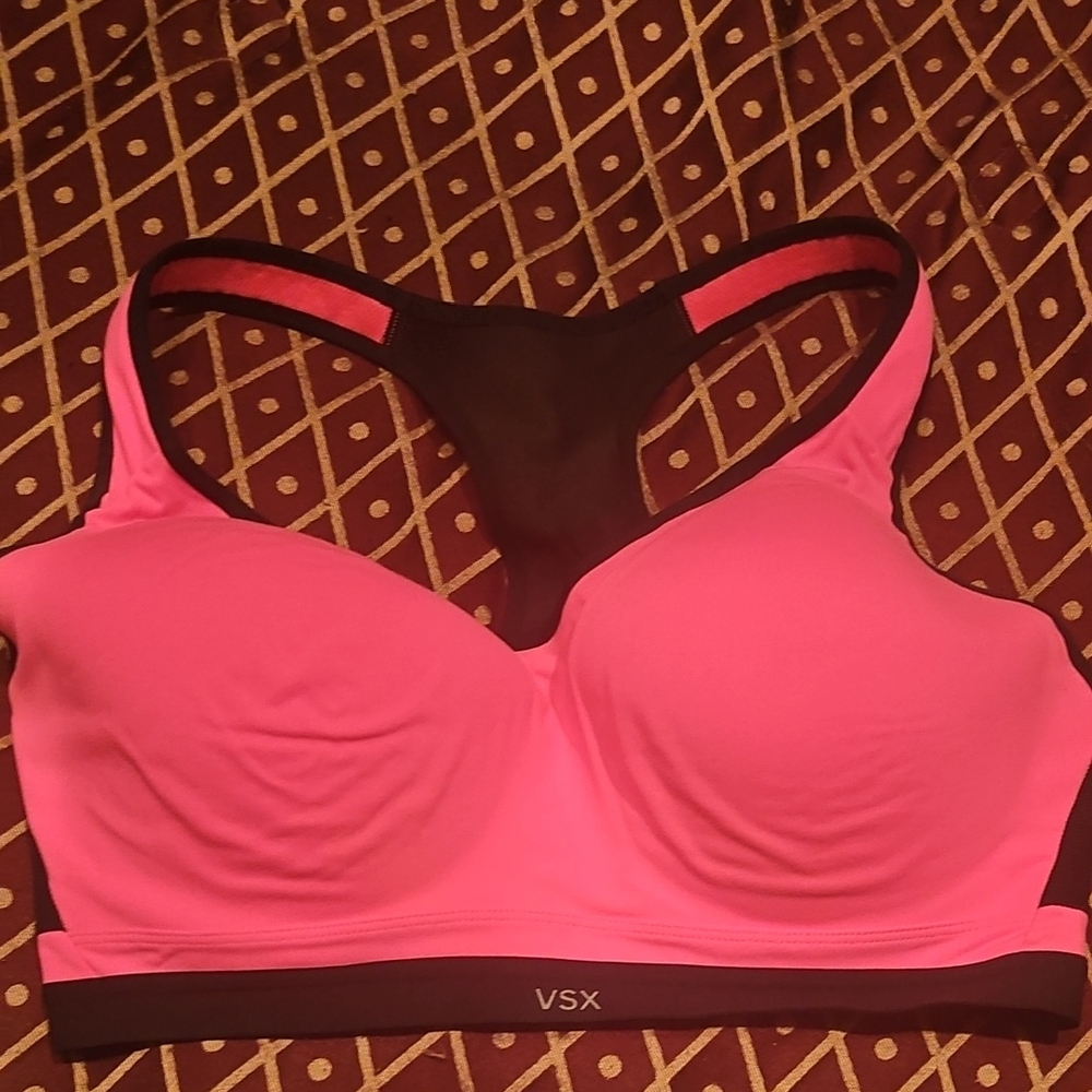 VSX Pink and Black Sports Bra Intimates